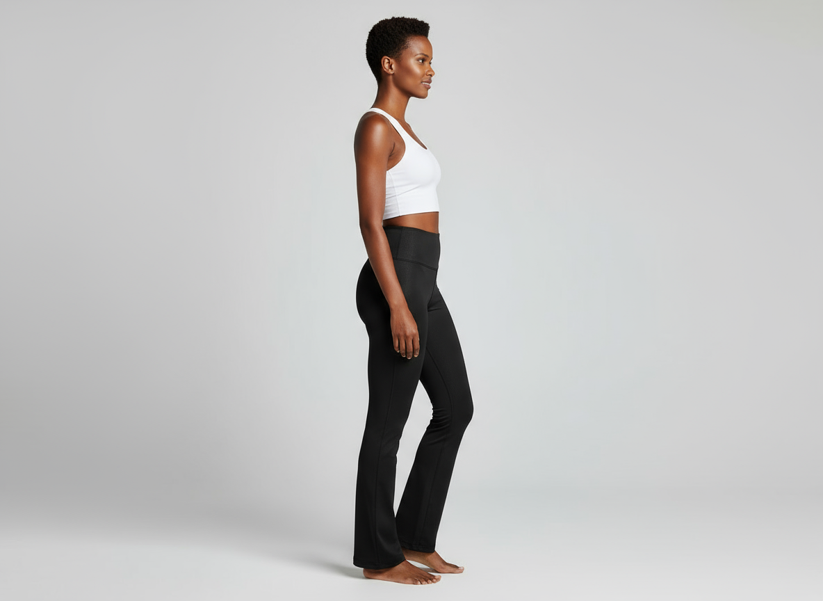 High-Waisted Flare Sharkskin Leggings – Slim Fit Lightweight Sculpting Yoga Pants