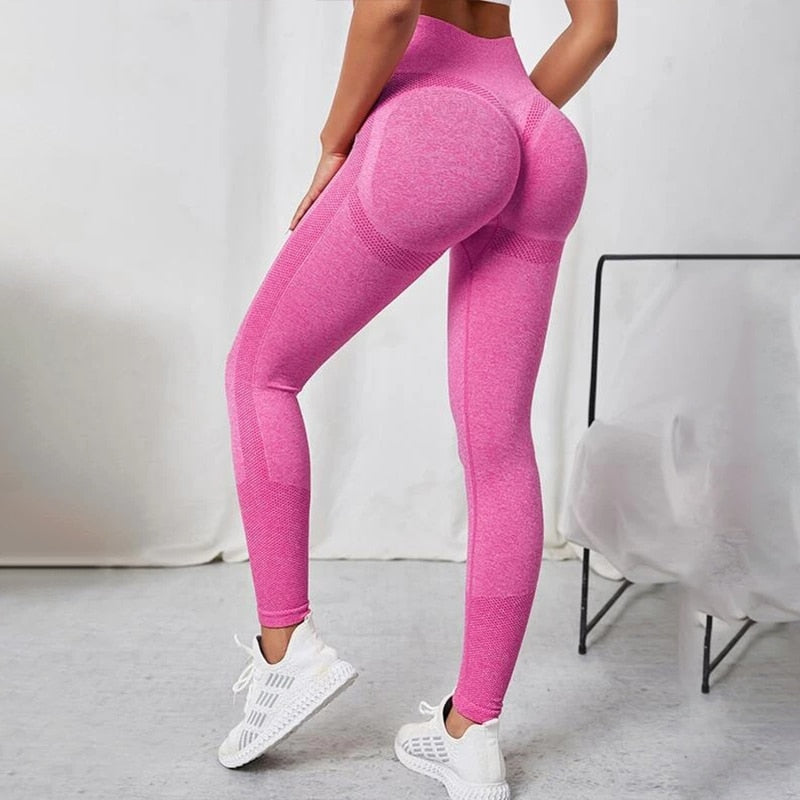 Sports Yoga Seamless Butt-Lift Leggings