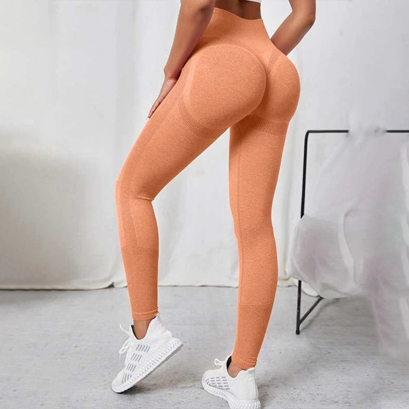 Sports Yoga Seamless Butt-Lift Leggings