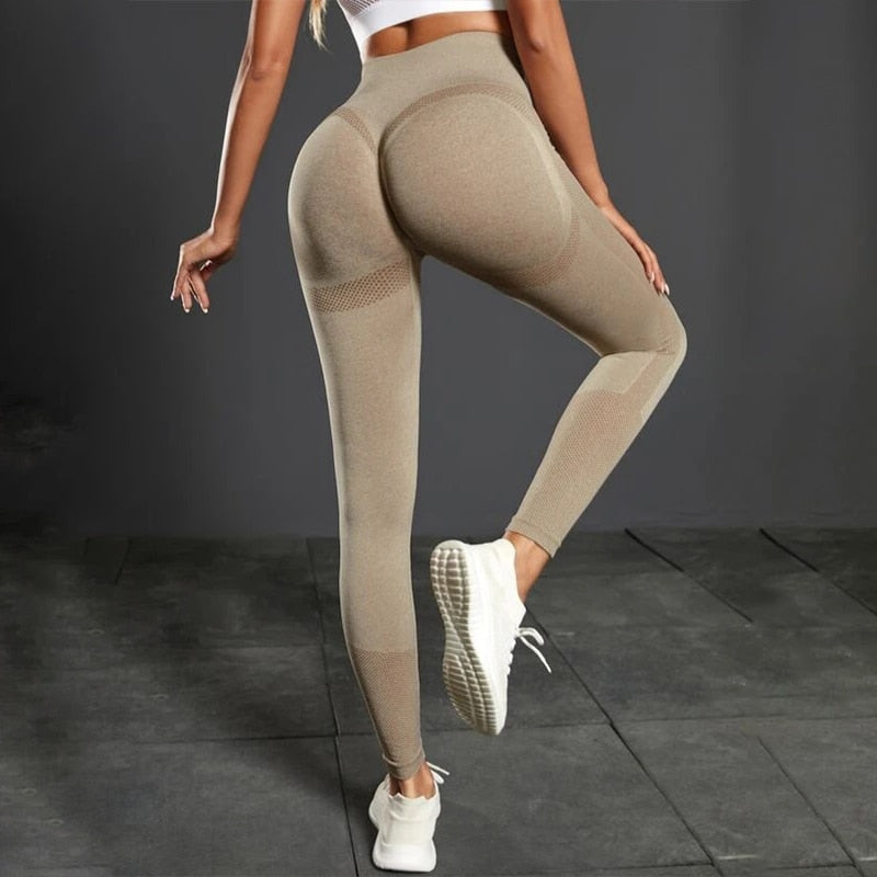 Sports Yoga Seamless Butt-Lift Leggings