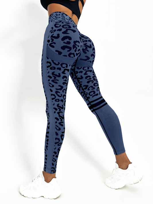 Leopard print butt lifting leggings